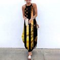 thumbnail image 2 of OAVQHLG3B American flagSummer Dress for Women 4th of July Outfits for Women Summer Casual Sleeveless Halter Neck Suspender Skirt Slit Maxi Print Dress, 2 of 5