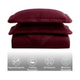 thumbnail image 5 of Chezmoi Collection Kingston King Size Bedspread Set, 3-Piece Burgundy Oversized Quilted Microfiber Lightweight Bedspread Coverlet (118"x106"), 5 of 9
