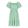 thumbnail image 3 of Summer Dresses for Girls Short Sleeve Girls Casual Dresses Smocked Embroidered Girls Beach Dress Girl Dresses 13-14 Years, 3 of 8