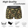 thumbnail image 2 of Men's Boxer Briefs, Rabbit Green Camouflage Soft Comfy Mens Underwear Boxer Briefs Breathable With Widen Waist, 2 of 7