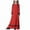 Red, variant on Fesfesfes Muslim Long Dress Solid Color Big Girls Long Sleeve Dress Crewneck Colorblock Dress Under 10$