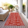 thumbnail image 6 of Addison Rugs Chantille Indoor/Outdoor Transitional Circles Red Washable Runner Rug, 2'3" x 7'6", 6 of 6