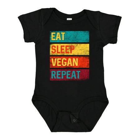 

Inktastic Vegetarian Eat Sleep Vegan Repeat Gift Baby Boy or Baby Girl Bodysuit
