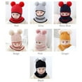 thumbnail image 4 of Baby Winter Hat Scarf, Toddler Beanie Hats Girl Boy with Neck Warmer, Beanie for Kids Knit Warm for Cold Weather, 4 of 8