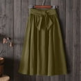thumbnail image 1 of Vedolay Skirt For Summer Womens Cargo Midi Skirt Elastic Waist Loose Fit Casual Skirts with Multi Pockets,AG A, 1 of 3