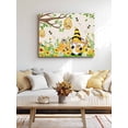 thumbnail image 4 of Yellow Daisy Gnomes Wall Art for Living Room,Canvas Picture Wall Decor for Bathroom Bedroom,Pastoral Bees Floral Botanical Beige Painting Artwork for Office Kitchen Hallway Dining Room Decor 16"x20", 4 of 8