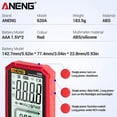 thumbnail image 3 of ANENG 4.7-Inch LCD Display AC/DC Digital Multimeter Ultraportable True-RMS Multimeter Auto-Ranging Multi Tester with Amp Volt Ohm Capacitance Continuity Temperature Frequency Diode Tests NCV, 3 of 8
