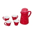 thumbnail image 4 of 1:12 escena de juego de comida en miniatura modelo de juguete accesorios para casa de muñecas decoración creativa de mini tetera roja D228, 4 of 5