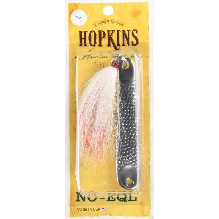 Hopkins Lures NO=EQL Spoon, Single Hook Bucktail, 2 oz, White