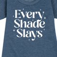 thumbnail image 3 of Instant Message - Every Shade Slays - Toddler & Youth Girls Fleece Dress, 3 of 6