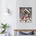 thumbnail image 3 of ONETECH Lighted Cardinals Canvas Print Wall Art with Rustic Bird Feeder Berries Snowy Winter Scene 16x20 inch, 3 of 4