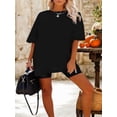 thumbnail image 6 of Women's Oversized T Shirts Tees Half Sleeve Crew Neck, 6 of 6