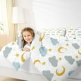thumbnail image 4 of Manfei Moon Stars 2pcs Bedding Comforter Set for Preppy Children Kids,Kawaii Cute Twin Comforter Sets,Dreamy Princess Breathable Bedding Set,Lightweight Room Decor,Reversible, 4 of 8