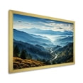 thumbnail image 2 of Designart "Morning Majesty Blue Vistas III" Landscapes Framed Wall Art Decor - Country Blue Mountains Living Room Framed Canvas Art, 2 of 6