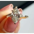 thumbnail image 4 of vylahjewellery 1.50 Ct Marquise Cut Three-Stone Moissanite Diamond Ring Handmade Jewelry 18K Yellow Gold Anniversary Ring, 4 of 5