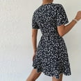 thumbnail image 7 of ZVNAΖH Women's Summer Short Sleeve Sexy Tie Wrap V Neck Floral Sundress Mini Dress, Sizes S-XL, 7 of 7