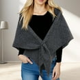 thumbnail image 3 of AUNVITO Buttery-Soft Striped Shawl Wrap for Women Lightweight Warmth Wool Blend Knit Scarf Cardigan Cape, 3 of 4