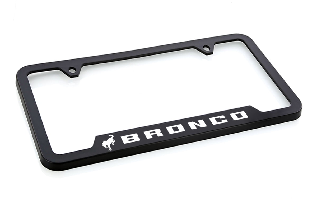 Ford Bronco Black Plastic License Plate Frame Tag Holder