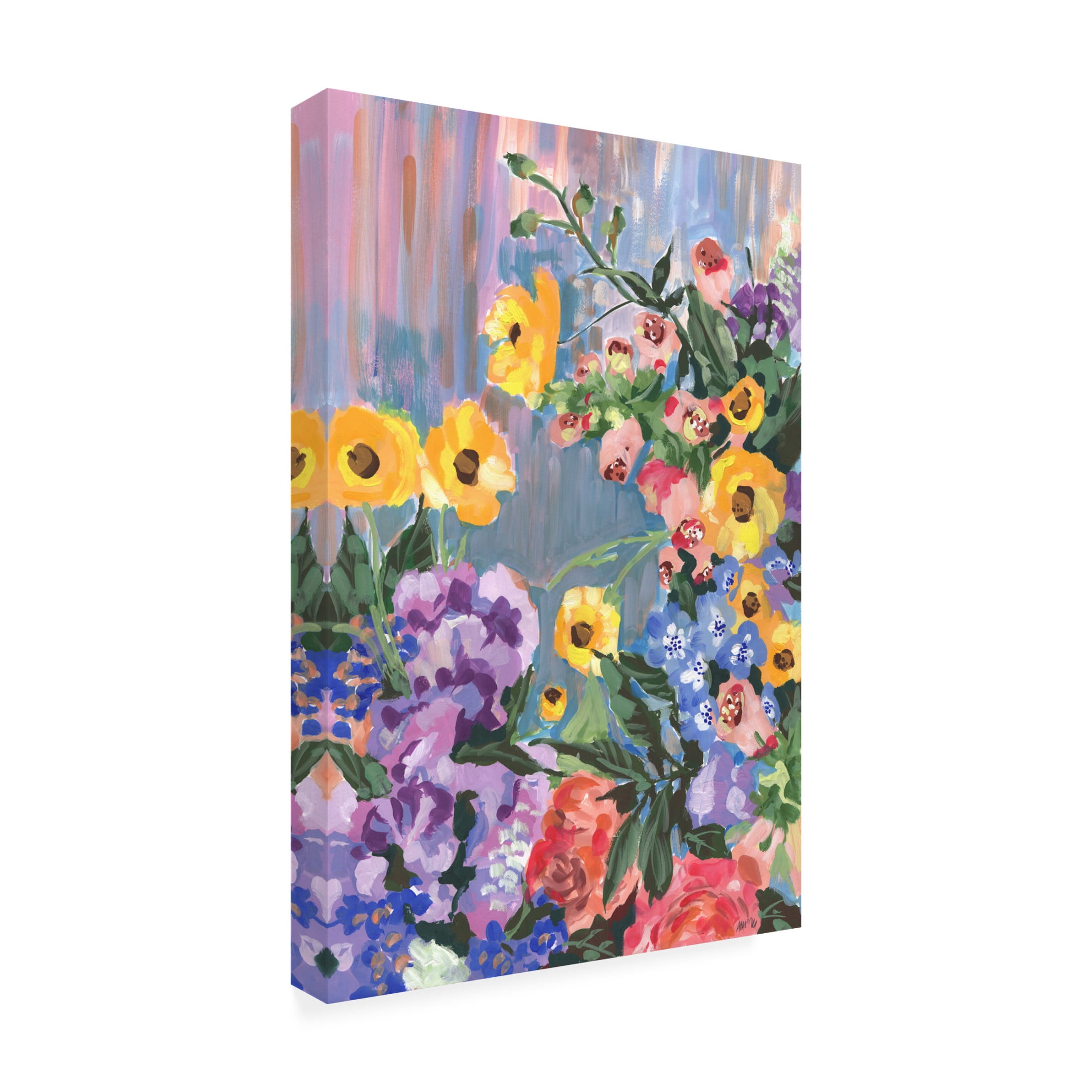 Trademark Fine Art Ania Zwara Retro Floral Bouquet Canvas Wall Art