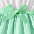 thumbnail image 6 of Girls Sleeveless Wedding Guest Dress A-Line Ruffle Hem Bow Party Outfit for Kids Summer Easter Church Dresses Green 5-14 Years,Size 7-8 T, 6 of 7