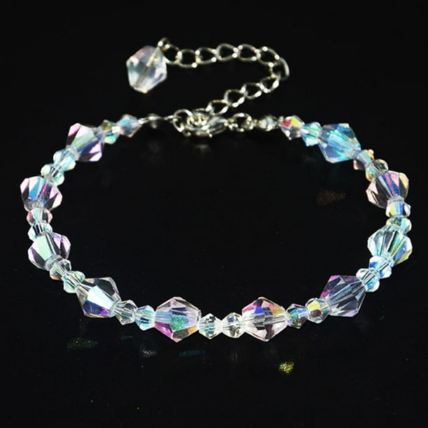 HEQU9117 1Pc New Women Colorful Crystal Beaded Bracelets & Bangles