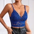 thumbnail image 2 of Women Summer Tops Women Sexy Clothes Rimless Bralette Push Up Sticky Bras Vest Sleeveless Backless Crop Top Club Vintage Bra Vest Workout Top Womens Camisole with Support Bra Warm College Blue XS, 2 of 9