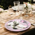 thumbnail image 3 of 10-Piece Disco Theme Pink Disposable Tableware Set with Plates Cups Napkins, 3 of 6