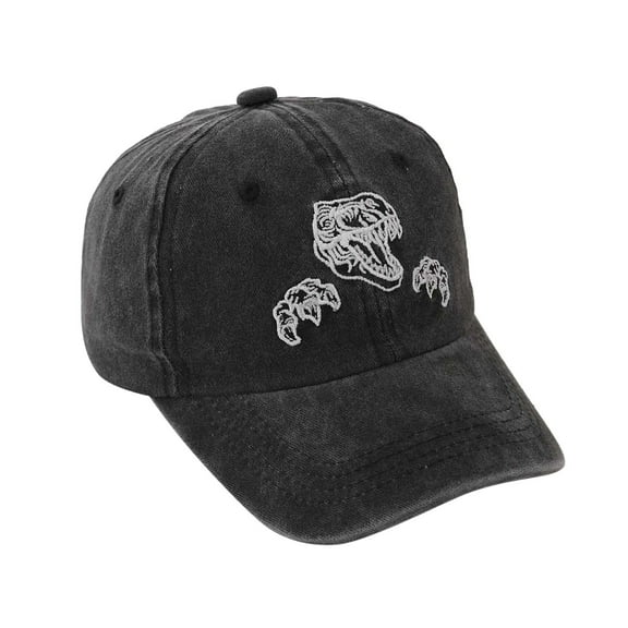 WUXIAN Baby Girls Sun Hats Dinosaur Cartoon Print Baseball Hat Caps Toddler Sun Hat Waterproof Quick-Dry Boys Girls Cap,Black,One Size
