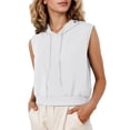 thumbnail image 1 of QHFBli Women's Sleeveless Workout Hoodies Gym Activewear Crop Tank Top Open Side Sweatshirt for Athletic Exercise Running, 1 of 7