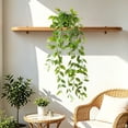 thumbnail image 3 of Hanging Artificial Pothos with Pot, Faux Trailing Green Vine Plant for Indoor Wall Shelf Home Decor, 3 of 5