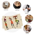 thumbnail image 6 of Rocae African Women Printed Heat Resistant Place Mats,Classic Hemstitch Cloth Fabric Placemats Imitation Linen Place Mat Table Mats 18x12 inch, 6 of 9