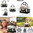 thumbnail image 3 of Xixirimido Black Cat & Paws Print 6Pcs Matching School Supplies Set - Backpack Lunch Bag Pencil Case Water Bottle Sleeve Keychin Bookmark, Multi Pocket Kids Teens Bookbag, 3 of 7