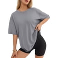 thumbnail image 2 of MOYIKO Womens Oversized T Shirts Crew Neck Short Sleeve Summer Trendy Tops Loose Fit Tee, 2 of 7