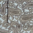 thumbnail image 3 of Portuguese Printed Cotton Flannel Extra Deep Pocket Sheet Set King - Ava Paisley, 3 of 5