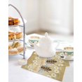 thumbnail image 4 of Brown Daisy Bees Kitchen Dish Towels for Drying Dishes Set of 3, Spring Farmhouse Honey Floral Rings Waffle Weave Microfiber Hand Tea Bathroom Towels Quick Dry & Absorbent Towel 12x12, 4 of 7
