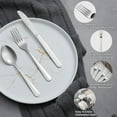thumbnail image 3 of Elegant Design Dinner Forks, Stainless Steel Multi-Purpose Use Cutlery for Home Restaurant Settings, Service Utensil With Balanced Weight And Comfortable Grip For Kitchen Dining Area (Pack Of 12), 3 of 7