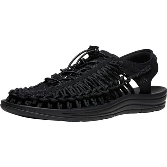 KEEN Men's UNEEK Classic Two Cord Sandals, Black/Black, 13