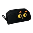 thumbnail image 2 of Estuche para lápices con cremallera, ligero, multifuncional, para maquillaje, estético. Gato negro, 2 of 9