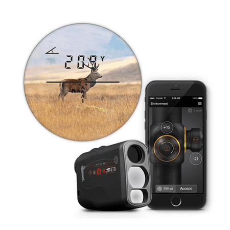 ATN Laser Ballistics 1000 Smart Laser Rangefinder w/Bluetooth, device works with Mil and MOA scopes using ATN Ballistic Calculator (Best Long Range Rangefinder)