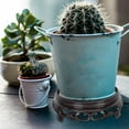 thumbnail image 3 of 5 Pcs Flower Pot Base Round Flowerpot Natural Style Holder, 3 of 8