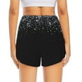 thumbnail image 2 of Lsque Silver Glitter1 Printed Women's Running Shorts with Liner Pockets,Elastic Quick Dry Workout Athletic Gym Yoga Shorts,Womens High Waist Shorts-Medium, 2 of 9