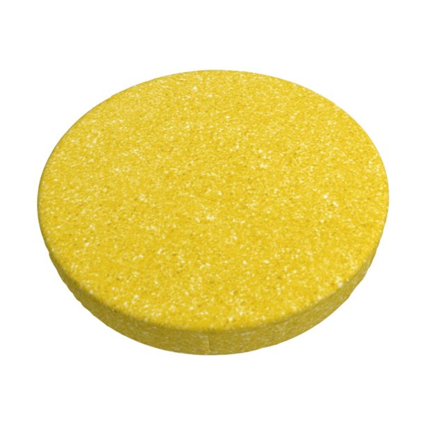 Disketp Yellow Glitter Funda Redonda para Taburete, Funda de Cojín para Silla de Bar Suave y Elástica-12 inch