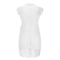 thumbnail image 5 of IROINNID Bodycon Dress For Women Sleeveless Round Neckline Summer Lace Zipper Sexy Club Dress Cap Strapless Solid Color Dress, 5 of 8