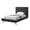 Charcoal, variant on Charcoal Solid Wood Twin Upholstered Linen Bed