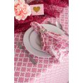 thumbnail image 6 of Contemporary Home Living Rectangular Lattice Cotton Tablecloth - 84" - Rose Pink and White, 6 of 8