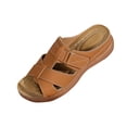thumbnail image 3 of Womens Slides Sandals with Plantar Fasciitis Arch Support,Dressy Summer Outdoor Beach Walking Shoes Ladies Lightweight Orthotic Slip on Sandals Open Toe Slippers for Women, 3 of 9