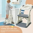 thumbnail image 3 of Potty Training Toilet Seat for Toddlers,2 in 1 Toddler Toilet Seat with Steps, Grey Adjustable Toddler Seat for Boys Girls,with Anti-Slip Steps Splash Guard Safety Handles.$$Tools & Hardware Other, 3 of 7