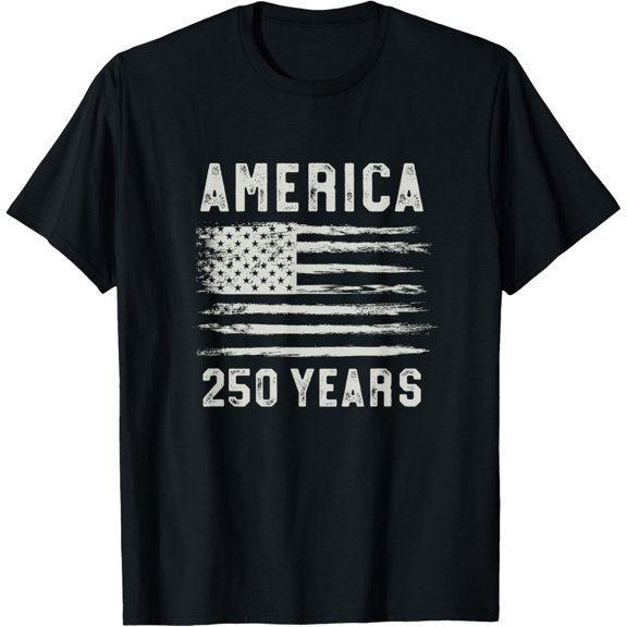 America 250th Birthday Anniversary Grunge Flag USA T-Shirt