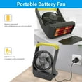 thumbnail image 4 of Battery Operated Fan Super Long Lasting Battery Operated Fans for Camping Portable D-Cell Battery Powered Desk Fan with Timer 3 Speeds Whisper Quiet 180 Rotation for OfficeBedroomOutdoor 5'', 4 of 4