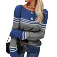 thumbnail image 1 of MKLEKYY Sweaters for Dogs Women's Casual Crew Neck Matching Striped Pullover Sweater, 1 of 5